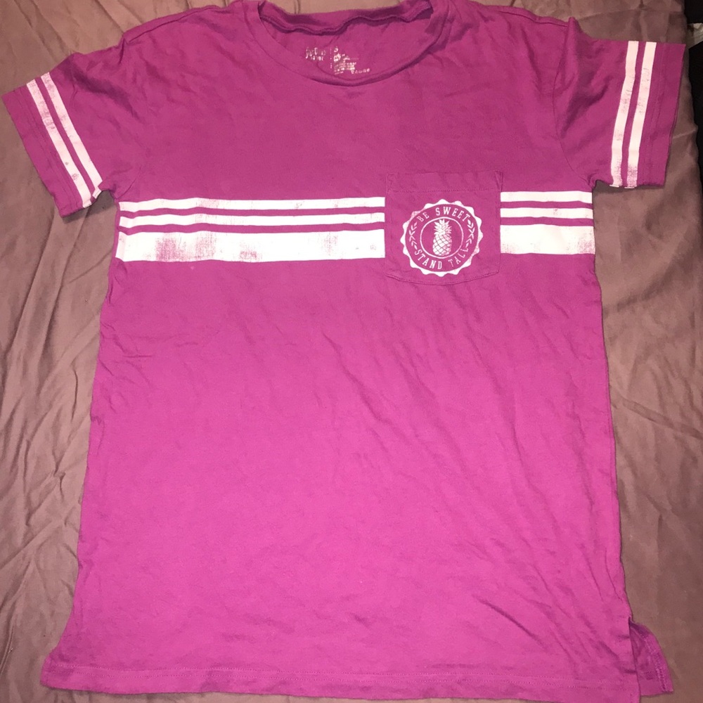 Purple and White Flirtitude Tee